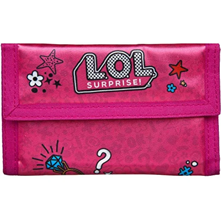Undercover LOL Surprise Geldbeutel und Brustbeutel, Klett- und Reißverschluss, Kordelband, für Kinder, Jungen und Mädchen, 9 x 14,5 x 0,5 cm - Blau – Bild 1