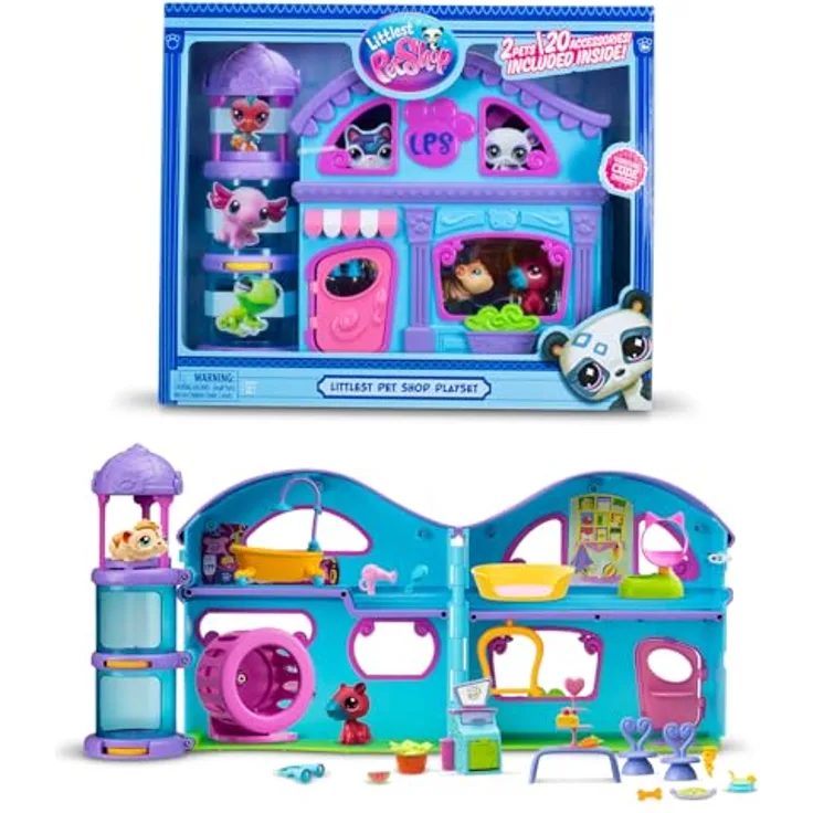 Littlest Pet Shop Großes Haus, Spielset mit 2 Figuren (#116 Meerschweinchen, exklusives #115 Capybara) und über 20 Accessoires, Spielzeug für Kinder ab 4 Jahren - BF00575