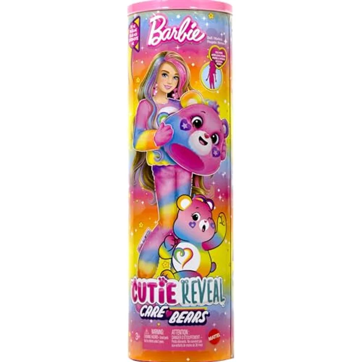 Barbie Cutie Reveal Glücksbärchis Zusammengehörigkeitsbärchi, Anziehpuppe mit 10 Überraschungen, inklusive Rock, Haarreif und wechselnder Gesichtsbemalung – Bild 6