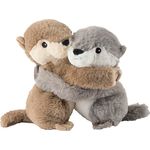 Warmies® Kuschelfreunde Otter 2er Set Wärmekissen/Stofftier Hirse Lavendelfüllung 16cm 500g, Otter Optik
