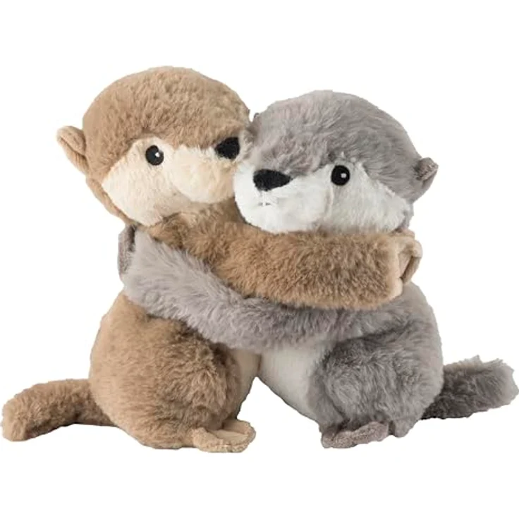 Warmies® Kuschelfreunde Otter 2er Set Wärmekissen/Stofftier Hirse Lavendelfüllung 16cm 500g, Otter Optik – Bild 1