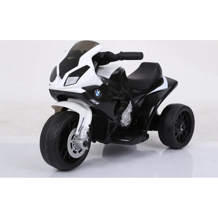 BoGi Elektro-Kindermotorrad BMW S1000RR, Dreirad mit 25W Antrieb, 6V Ledersitz, für 1,5 bis 3 Jahre, ca. 2-4 km/h