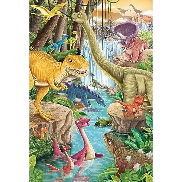 Schmidt Spiele 56465 Spaß mit den Dinosauriern, 3 mal 24 Teile Kinderpuzzle, Puzzlemaße: 26,3 x 17,8 cm, ab 3 Jahren – Bild 5