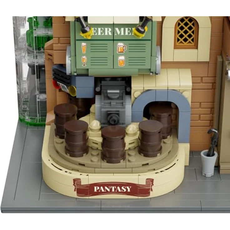 Pantasy Craft Brewery, Klemmbausteine-Set mit 3252 Teilen, nostalgisches Design, drei Minifiguren, modularer Aufbau – Bild 6