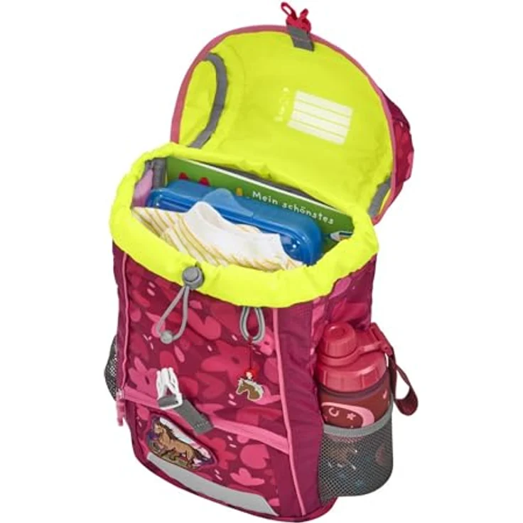 Step by Step Rucksack-Set Kid „Wild Horse Nora“, ergonomischer Mini-Ranzen in rosa-rot mit Sitzkissen und höhenverstellbarem Brustgurt, für Kindergarten und Freizeit, 13 l – Bild 4