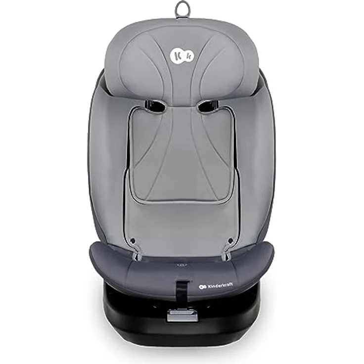 Kinderkraft i-GROW i-Size Reboarder-Kindersitz, drehbar ab Geburt bis 12 Jahre (40-150 cm), mit Sitzverkleinerer, Isofix-Basis & Top Tether - Grey – Bild 12