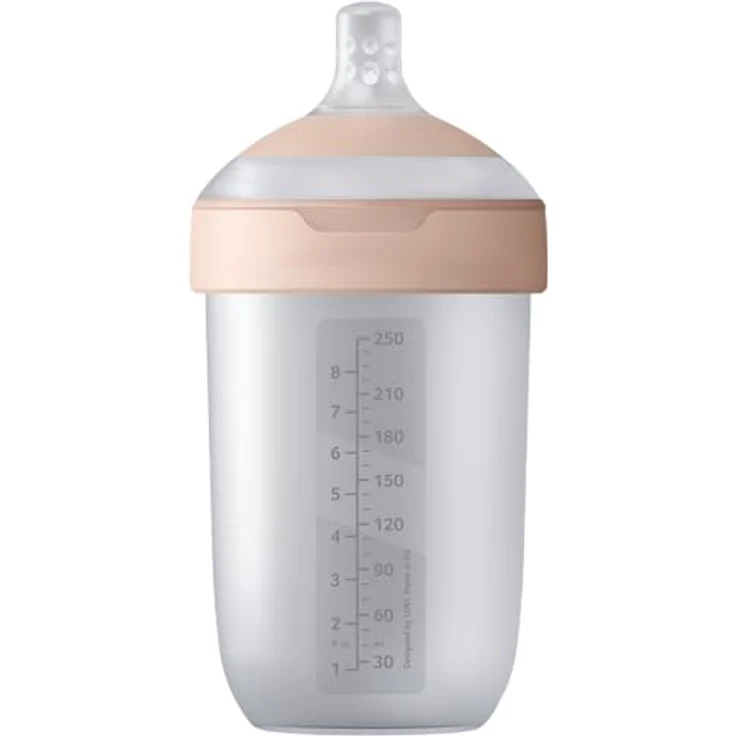 Innovative LOVI Mammafeel Antikolik-Flasche für Babys mit 0m+ Stillschnuller, stört den Saugreflex, 0% BPA (250 ml) – Bild 2