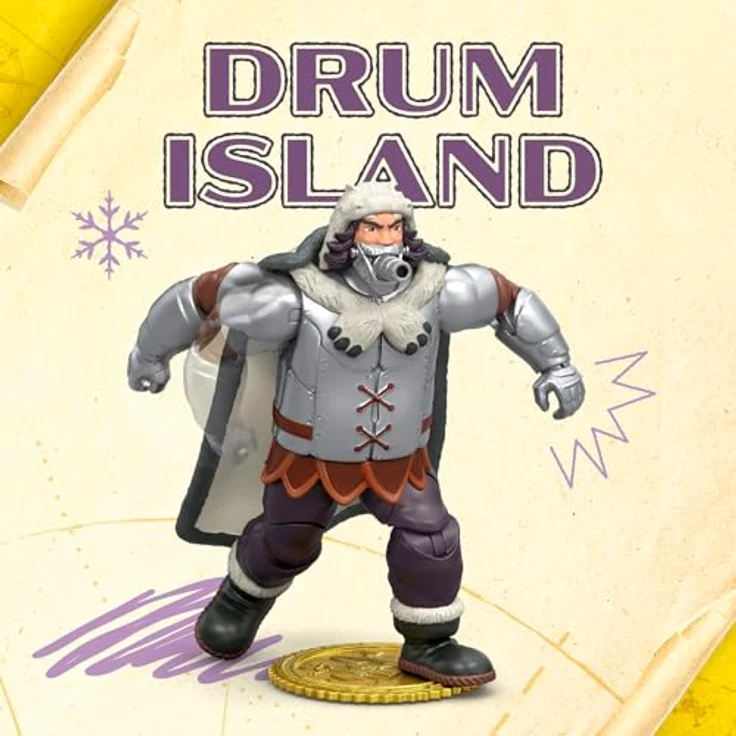 Moose Toys MS63316 One Piece Actionfigur Wapol, 16,5 cm mit beweglichen Gelenken und detailgetreuer Kanone, inklusive Beeren-Münze als Standfuß – Bild 5