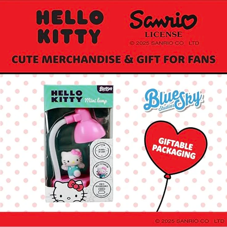 BlueSkyStudios Sanrio Tischlampe Hello Kitty Mini, niedliche Dekoration für Sammler – Bild 6