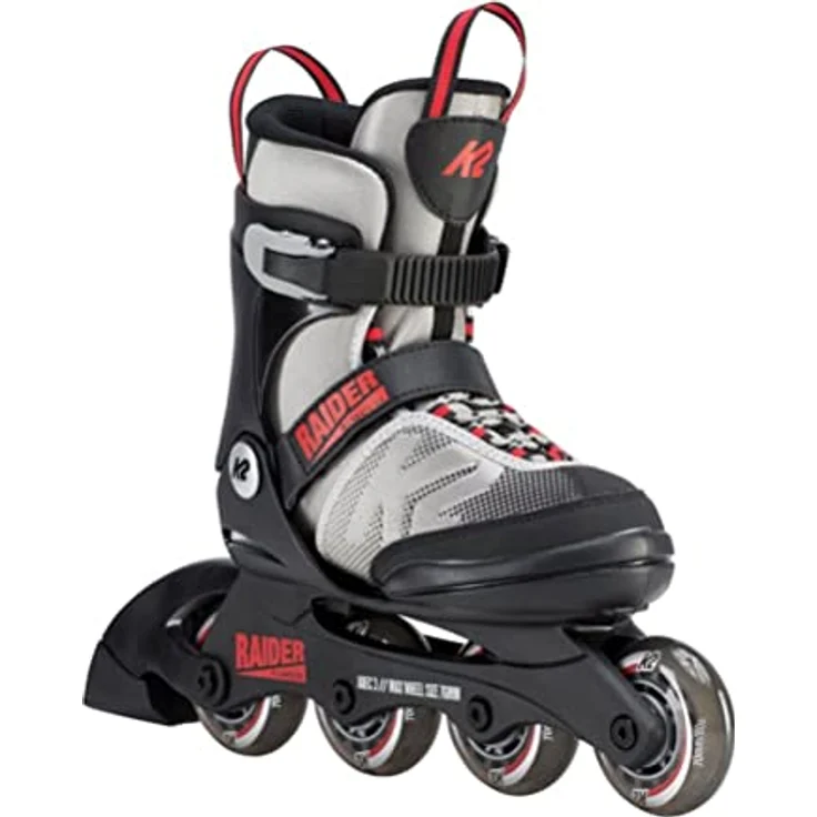 K2 Skates Jungen Inline Skates RAIDER, verstellbar in 5 Größen, Original-SoftBoot-Technologie, grey - red – Bild 1