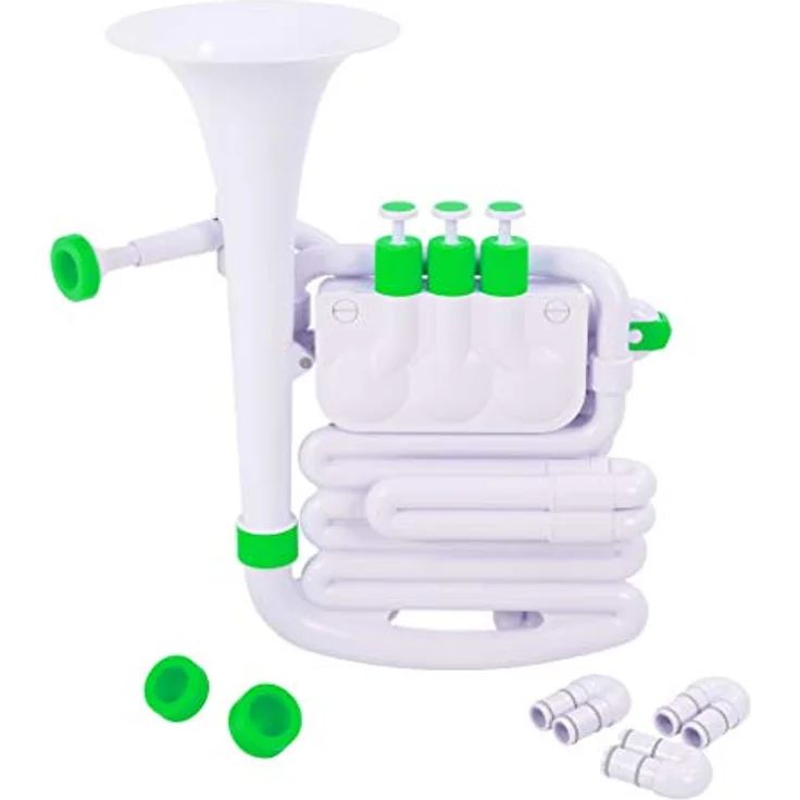 Nuvo jHorn, Blasinstrument in Weiß-Grün, 100% wasserfest, Bb-Stimmung, inkl. Koffer und 5 Mundstückaufsätzen – Bild 3