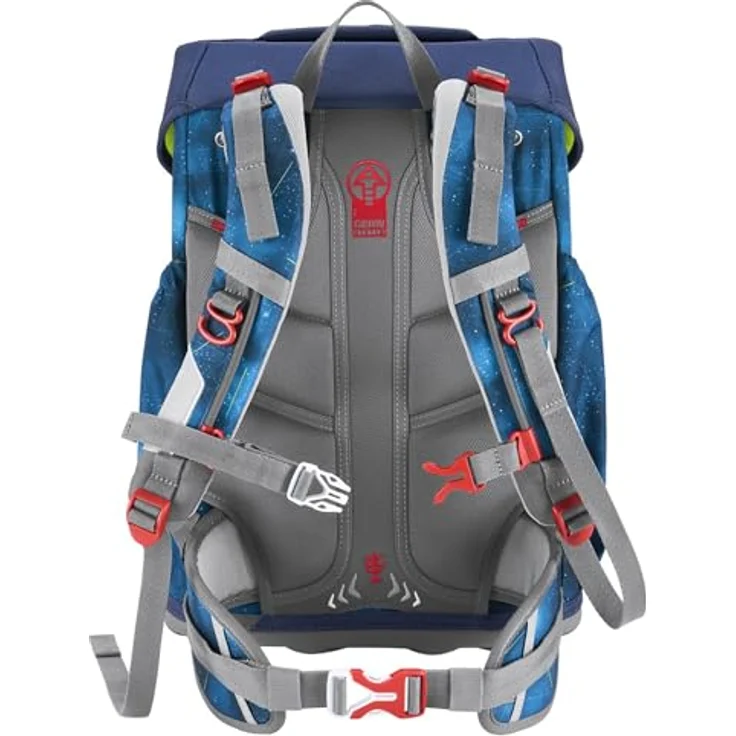 Step by Step Giant Schulranzen-Set „Starship Galactus“, 5-teilig, blau, ergonomischer Tornister mit Reflektoren, höhenverstellbar mit Hüft- und Brustgurt, 23 Liter – Bild 4