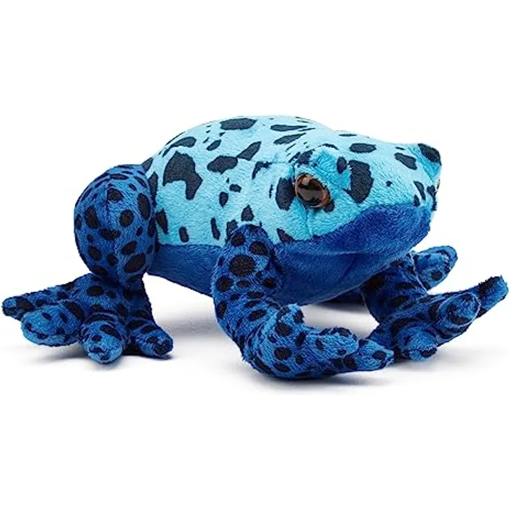 Zappi Co Benjamin der Blaue Pfeilgiftfrosch, 100% recyceltes Plüsch-Spielzeug (15cm), umweltfreundlich, weich und kuschelig für Neugeborene