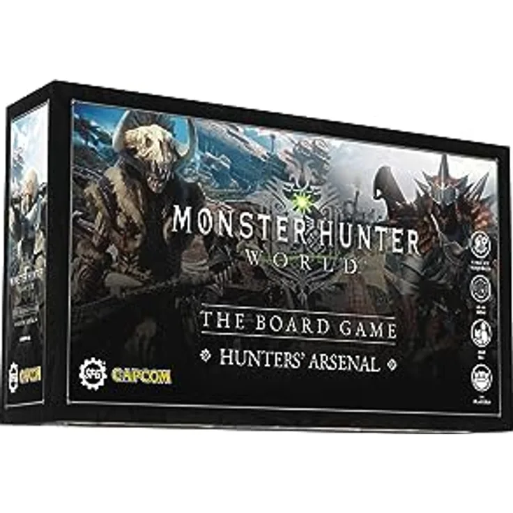 Steamforged Games Monster Hunter World: The Board Game - Hunter's Arsenal Expansion, Erweiterung mit sechs neuen Jägern und variablen Waffentypen für epische Monsterjagd-Action