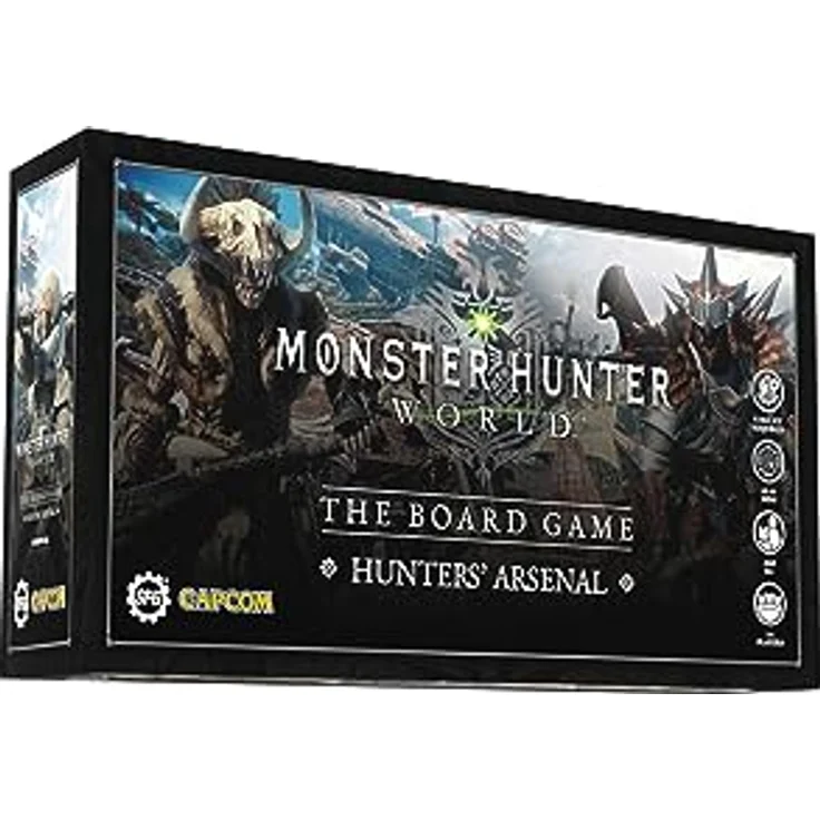 Steamforged Games Monster Hunter World: The Board Game - Hunter's Arsenal Expansion, Erweiterung mit sechs neuen Jägern und variablen Waffentypen für epische Monsterjagd-Action – Bild 1