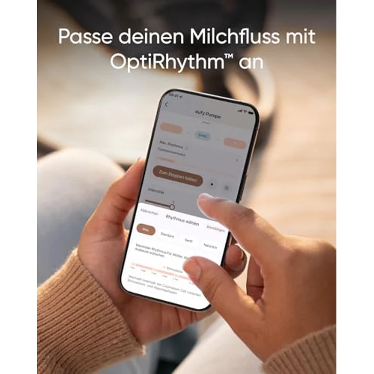 eufy Security Tragbare Milchpumpe S1 Pro, Elektrische Milchpumpe mit Wärmefunktion, Mobile Ladetasche, App-Gesteuerter Smart-Rhythmus, Superleise – Bild 4