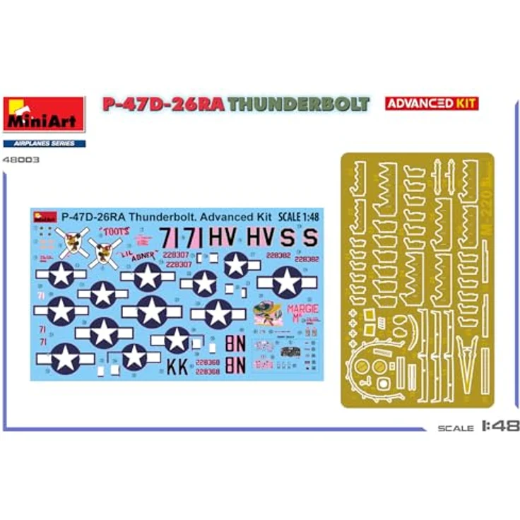 MiniArt 48003 1:48 US P-47D-26RA Thunderbolt, Modellbau Bausatz mit detaillierter Nachbildung und bebilderter Anleitung – Bild 2