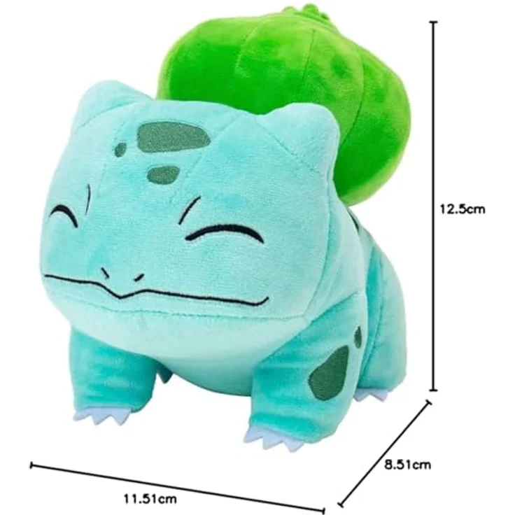 Pokémon Bulbasaur Schlafender Plüsch, 12,7 cm, Premium-Plüsch, Mehrfarbig, offiziell lizenziert – Bild 2