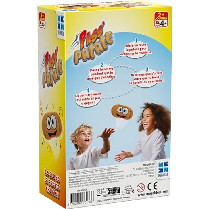 MEGABLEU Tischspiel Pass Patate, hochwertiges Brettspiel für Kinder ab 4 Jahren, Kunststoff – Bild 2