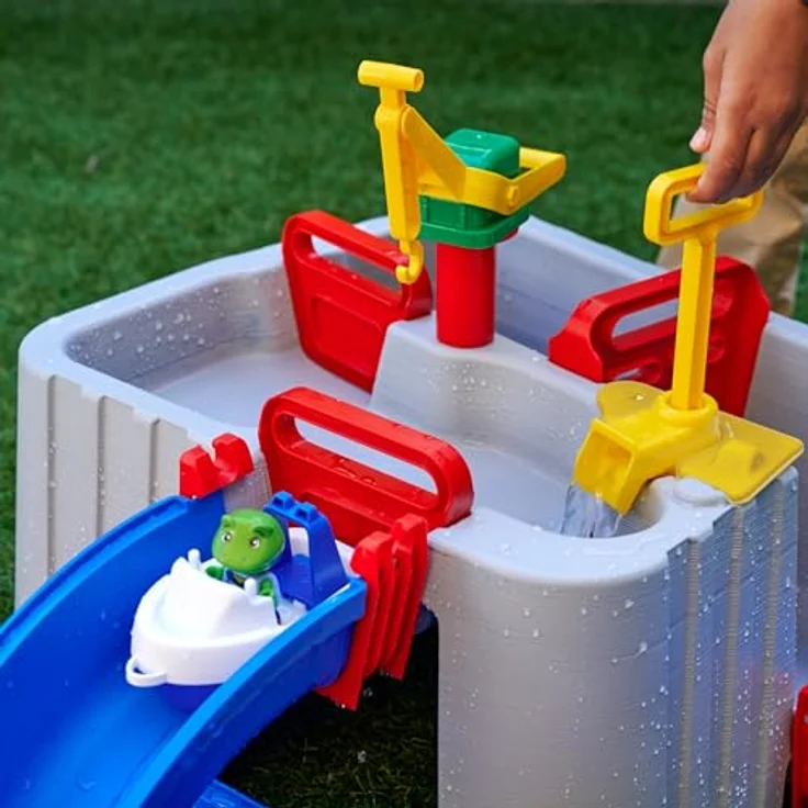 Aquaplay AquaPlay Harbour Wasserbahn, Wasserstraßen-Spielset mit Staubecken, Pumpe, Schleusen und Kran, Made in Germany – Bild 3