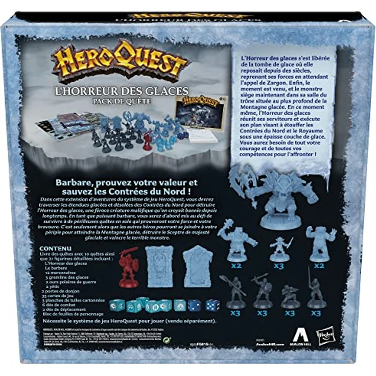 Avalon Hill HeroQuest, Erweiterung Eishorror, Dungeon-Stil, 2 bis 5 Spieler, ab 14 Jahren, HeroQuest Spielsystem erforderlich – Bild 3