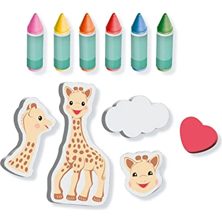 SES 14498 Sophie la Girafe-Badewannen-Wachsmalstifte mit Formen – Bild 3