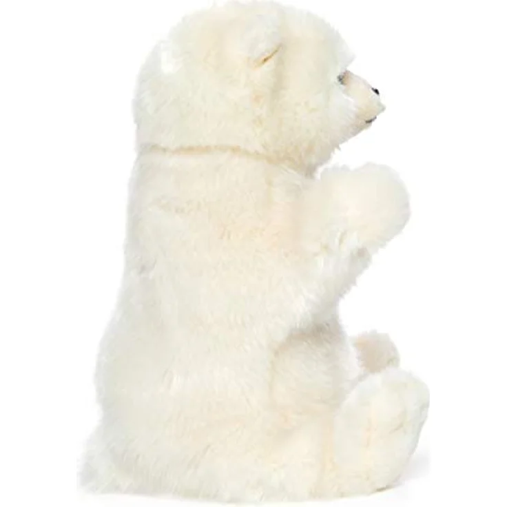 Hansa Creation Handpuppe Eisbär, flauschiges Kuscheltier mit robustem weißen Fell – Bild 5