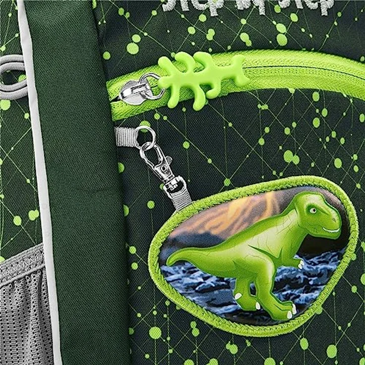 Step by Step KIGA MAGS „Dino Nilo“, 1 Magnet-Applikation mit Karabinerhaken, Dinosaurier, Anhänger, Individualisierung des Kindergartenrucksack KIGA Mini & KIGA Maxi, Mädchen & Jungen, 12 + Monaten – Bild 3