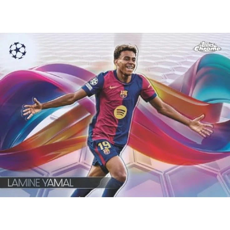 Topps Chrome UEFA Club Competitions 2024-25 Hobby Box, Sammelkarten-Display aus Papier und Pappe, geeignet für Sammler ab 6 Jahren – Bild 5