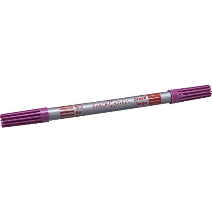 Faber-Castell Filzstift 10 Filzstifte Doppelender fein & breit farbsortiert, Malerlebnis in verschiedenen Farben – Bild 5