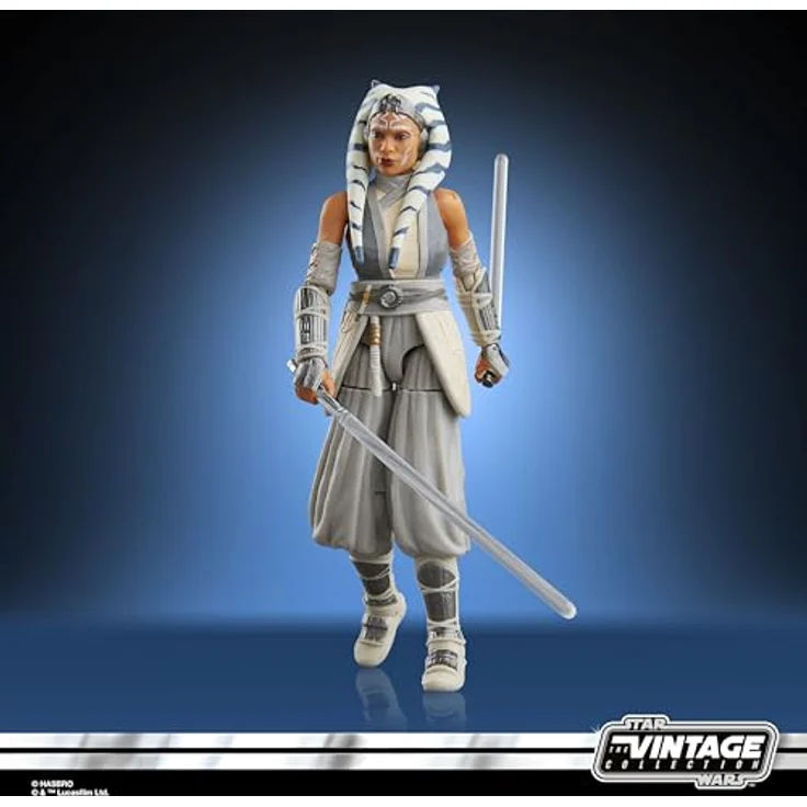 Star Wars The Vintage Collection Ahsoka Tano (Peridea), Action-Figur mit 2 Lichtschwertern, 9,5 cm, weiße Kleidung, Sammelfigur ab 4 Jahren – Bild 4