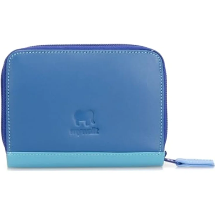 Mywalit Zip Around Kreditkartenetui Leder, 10 cm x 9 cm x 2 cm, in Blau (Seascape) – Bild 3