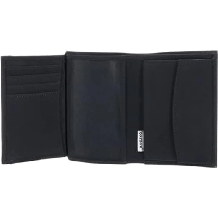 OXMOX Geldbörse New Cryptan RFID Protect, mit RFID-Blocker Schutz, Footsteps (schwarz / hellblau) – Bild 4