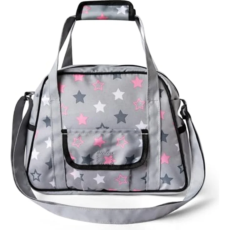 Bayer Design 69007AA Wickeltasche für Puppen mit Winkelunterlage und Stoffwindel, Grau – Bild 2