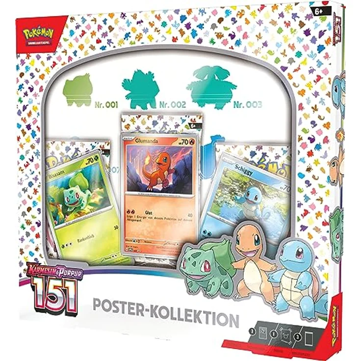 Pokémon-Sammelkartenspiel: Poster-Kollektion Karmesin & Purpur – 151 (3 Boosterpacks & 3 holografische Promokarten) – Bild 3