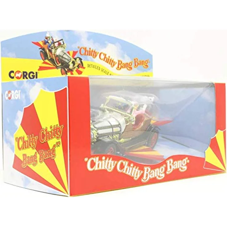 Corgi Chitty Chitty Bang Bang, Modellfahrzeug im Maßstab 1:45 mit beweglichen Flügeln und vier Figuren, 128 mm Länge – Bild 5
