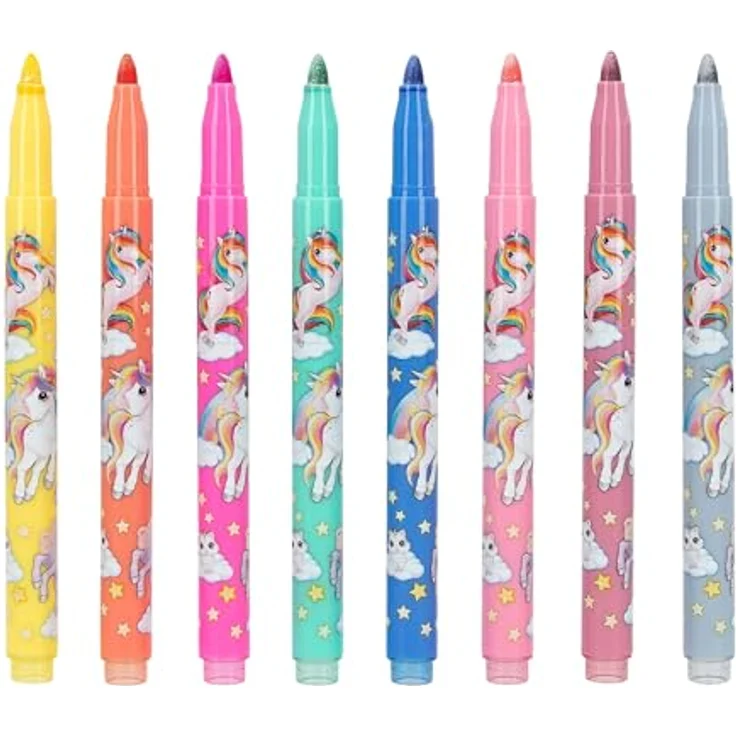 Depesche Ylvi Filzstifte Set Glossy, 12er Pack mit glänzenden Farben für kreative Projekte – Bild 3