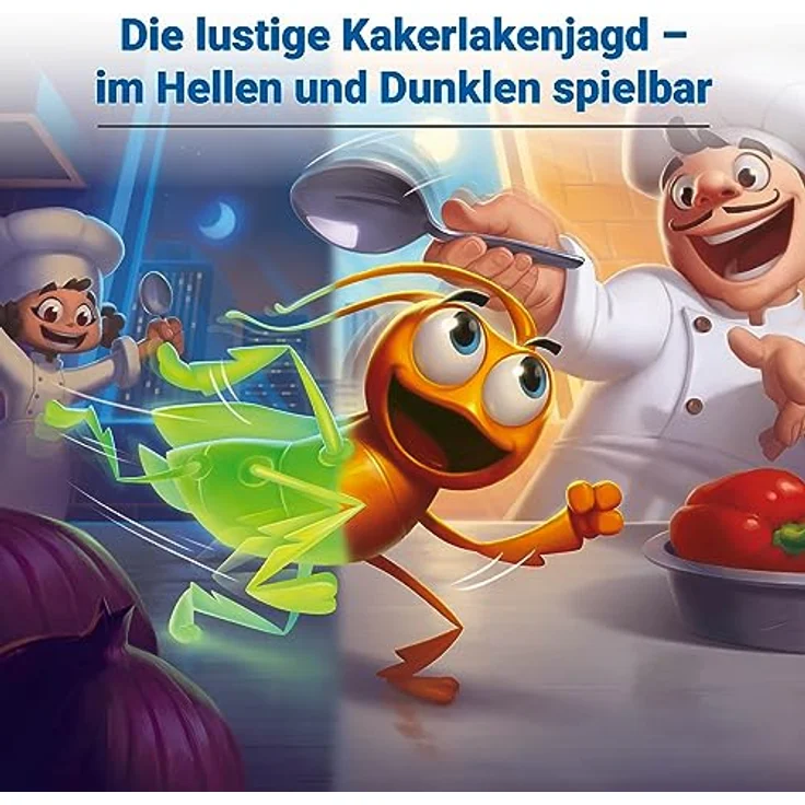 Ravensburger 20970 - Kakerlakak Glow in the dark - Aktionsspiel mit elektronischer Kakerlake für Groß und Klein, Familienspiel für 2-4 Spieler, geeignet ab 5 Jahren – Bild 3