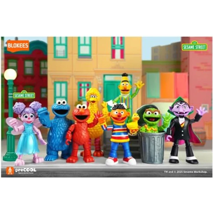 BLOKEES - Figur Sesame Street Vol.1, 8er Pack mit Elmo, Cookie Monster, Big Bird und weiteren Charakteren, Bausätze – Bild 2