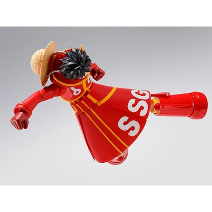 Tamashii Nation One Piece - Monkey D. Luffy S.H.Figuart, 15 cm Sammelfigur mit 2 Gesichtsausdrücken und 2 Paar austauschbaren Händen, Future Island Egghead - Version – Bild 5