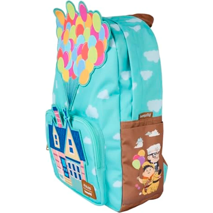 Loungefly Disney Pixar Up Nylon Full-Size Rucksack, mit stabiler Applikation, verstellbaren Schultergurten, 29,2 x 43 x 12,7 cm – Bild 2