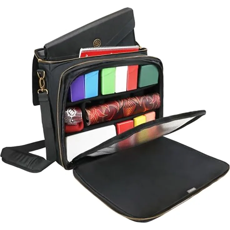 ENHANCE MTG-Tasche, Sammelkarten-Reisetasche mit anpassbarem Innenleben, Kartenschutzschirm, wetterfest, 44 cm x 36 cm x 6,9 cm