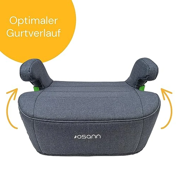 Osann Kindersitzerhöhung Junior Isofix i-Size, Sitzerhöhung Auto Kinder mit Isofix ab 126cm, Booster, schwarz – Bild 7