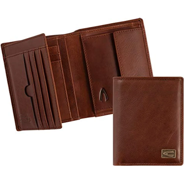 camel active Japan Herren Geldbörse RFID Hochformat Leder Mittelgroß Cognac Braun – Bild 3