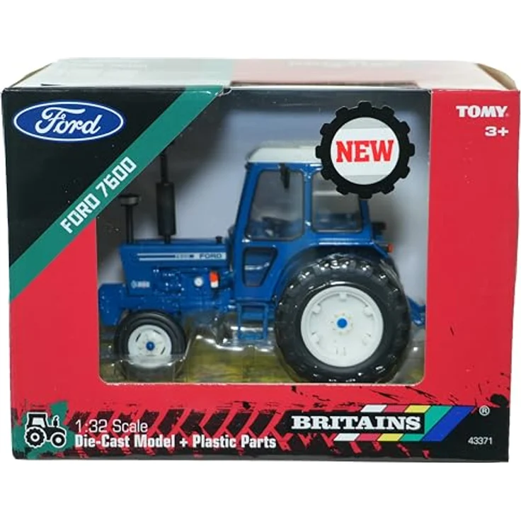 Tomy Britains Ford 7600, Diecast Spielzeugtraktor mit Doppelt Hinterrädern, 1:32 Maßstab, Metall und Kunststoff – Bild 4