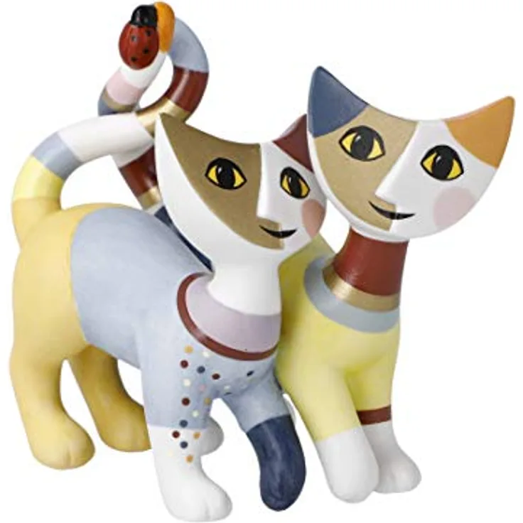 Goebel Rosina Wachtmeister Sammelfigur "Luca e Sofia", Katzen-Duo in fröhlichen Farben, 1 St.