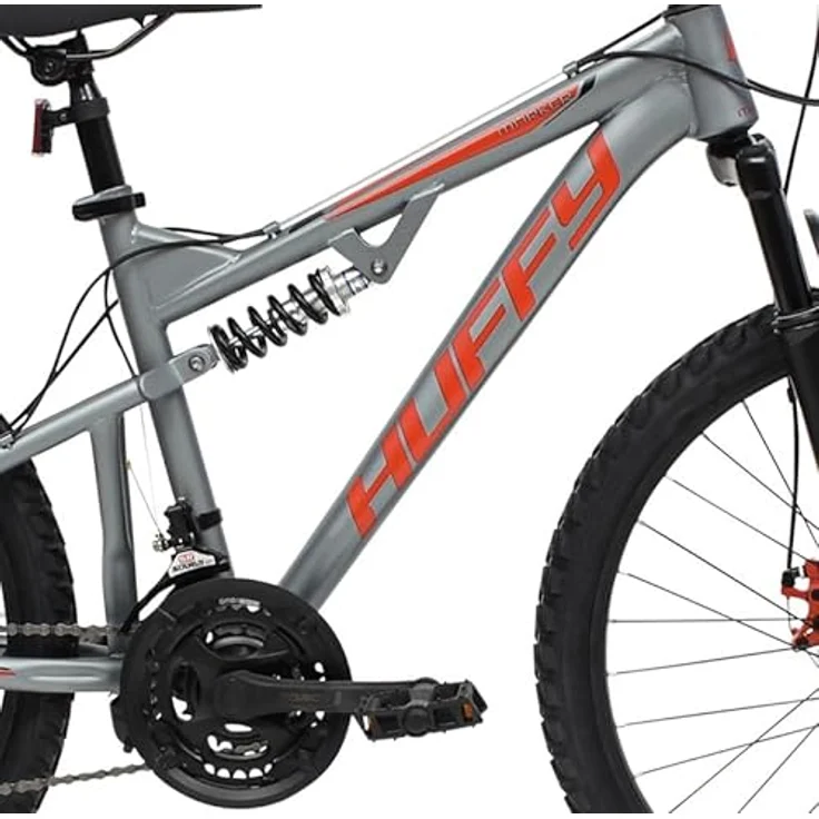 Huffy Marker Mountain Bike 24", grau, 21-Gang Shimano, vollgefederter Rahmen – Bild 3