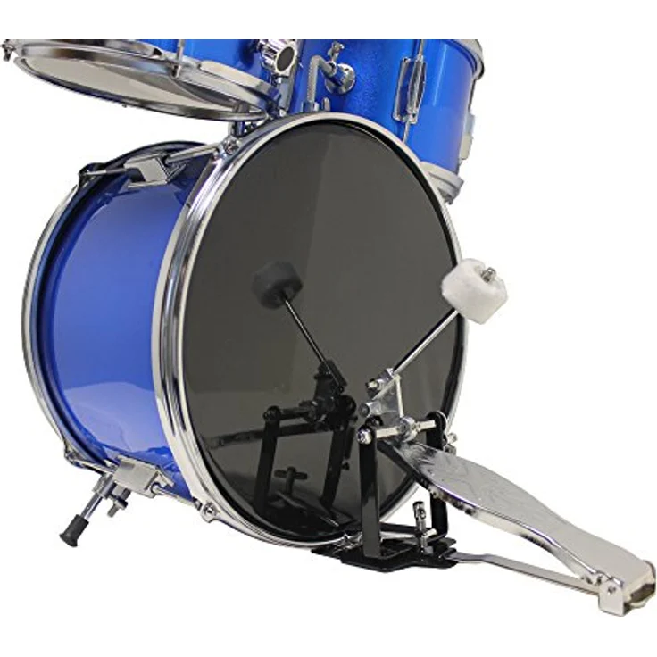 Music Alley Junior Drum Kit for Kids with Kick Drum Pedal, Drum Stool & Drum Sticks - Blue - Preisvergleich – Bild 4