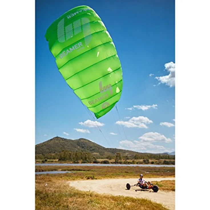 HQ HIGH QUALITY DESIGN HQ4-Kites 118211 Beamer 2.0 Yellow Vierleiner Lenkmatte Handlekite 2.0qm Spannweite 265cm inkl. 200/120kp Dyneemaschnüre 4x20m auf Quad-Handles 5-33 Knoten – Bild 10