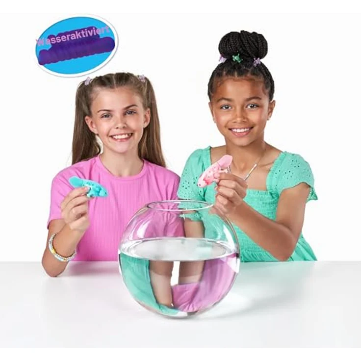 Pets Alive Swimming Axolotls von ZURU, 2er Pack elektronisches Badespielzeug, schwimmt in 5 Richtungen, Farbvariationen Pink und Türkis, Energiesparmodus – Bild 4